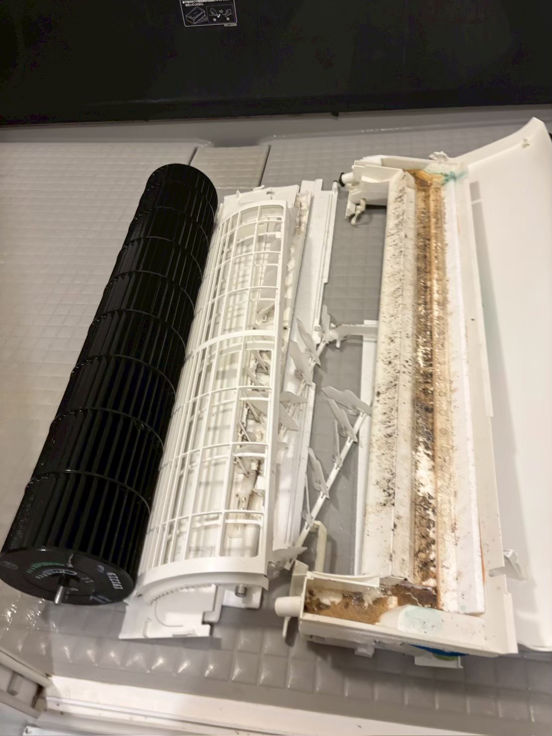 パナソニック・エオリアのドレンパン（お掃除機能付き）の洗浄