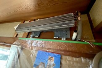 日進市で施工したダイキン F363ATES の背抜き分解後