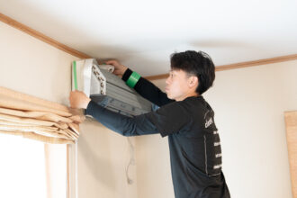 エアコンクリーニング準備中