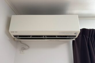 日進市で完全分解クリーニングを行った三菱霧ヶ峰MSZ-ZW635S-Wの本体