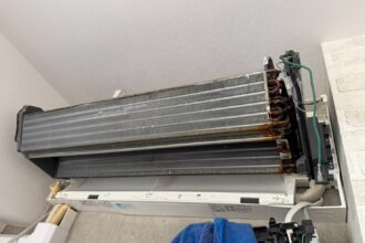 名古屋市中川区 三菱霧ヶ峰FZ MSZ-FZV7118S-Wを完全分解した内部