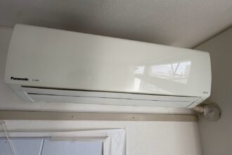 清須市のパナソニックCS-228CF-W、通常エアコンクリーニング施工前の本体