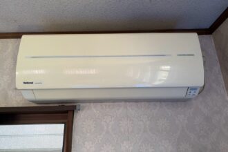 名古屋市中村区のナショナルCS-EX407A2-W、お掃除機能付きエアコンのクリーニング施工前