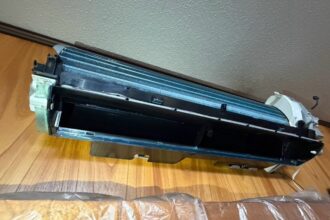 刈谷市 アイリスオーヤマ IRW-2219A エアコンクリーニング完全分解 アフター（洗浄後）