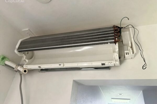 岐南町で施工した三菱電機 霧ヶ峰 MSZ-GE4021S の分解後