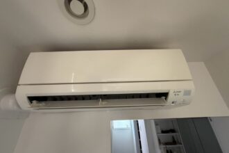 岐南町で施工した三菱電機 霧ヶ峰 MSZ-GE4021S の分解前