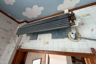 アイリスオーヤマ IRA-2502A エアコンクリーニング完全分解 岡崎市分解後