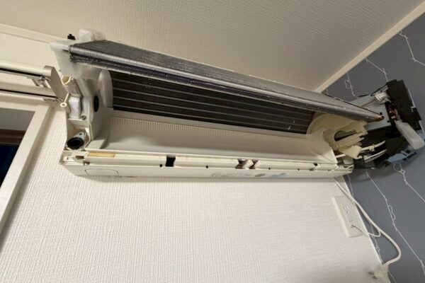 シャープ AY-F22D エアコンクリーニング完全分解 長久手市分解後